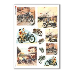 VEHICLES-0005. Papel de Arroz vehículos para decoupage.