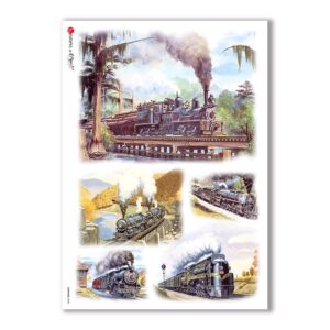 VEHICLES-0008. Papel de Arroz vehículos para decoupage.