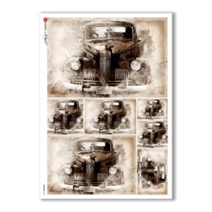 VEHICLES-0018. Papel de Arroz vehículos para decoupage.