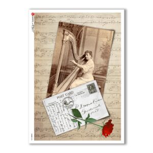 SHABBY-0004. Papel de Arroz shabby para decoupage.