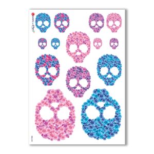 SKULL-0008. Papel de Arroz cráneos para decoupage.