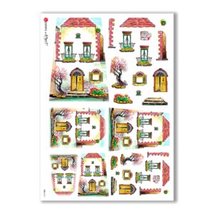 TILES-0016. Papel de Arroz azulejos para decoupage.