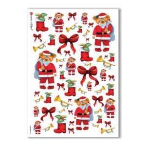 CHRISTMAS-0096. Papel de Arroz Navidad para decoupage.