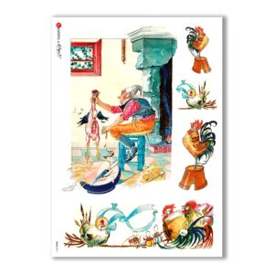 TALES-0014. Papel de Arroz cuentos para decoupage.