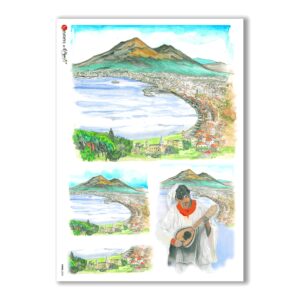 VIEWS-0005. Papel de Arroz paisajes para decoupage.