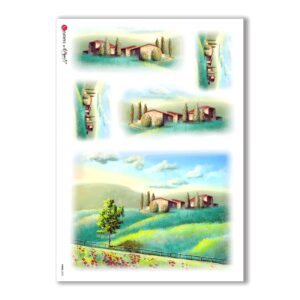VIEWS-0022. Papel de Arroz paisajes para decoupage.