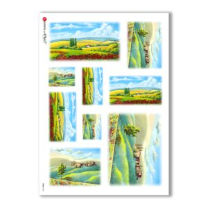 VIEWS-0023. Papel de Arroz paisajes para decoupage.