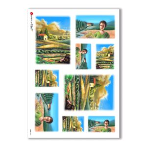 VIEWS-0025. Papel de Arroz paisajes para decoupage.