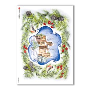 CHRISTMAS-0104. Papel de Arroz Navidad para decoupage.