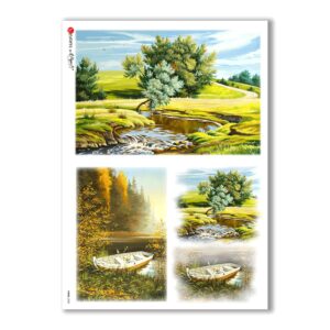 VIEWS-0038. Papel de Arroz paisajes para decoupage.
