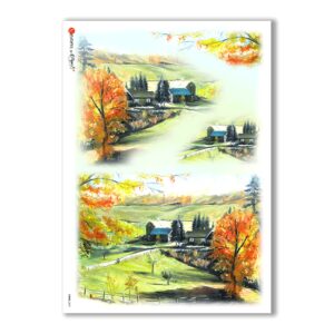VIEWS-0041. Papel de Arroz paisajes para decoupage.
