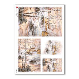 VIEWS-0055. Papel de Arroz paisajes para decoupage.