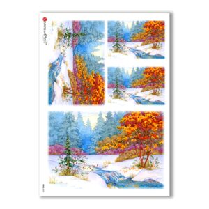 VIEWS-0059. Papel de Arroz paisajes para decoupage.