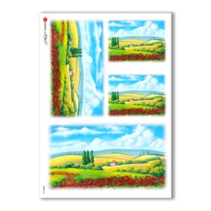 VIEWS-0064. Papel de Arroz paisajes para decoupage.