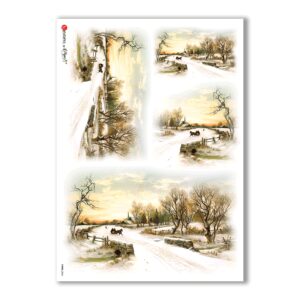 VIEWS-0066. Papel de Arroz paisajes para decoupage.