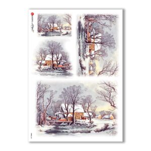 VIEWS-0067. Papel de Arroz paisajes para decoupage.