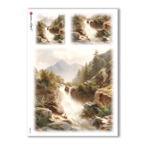 VIEWS-0068. Papel de Arroz paisajes para decoupage.