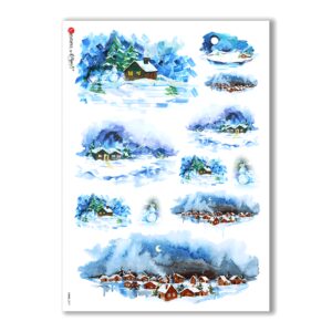 VIEWS-0077. Papel de Arroz paisajes para decoupage.