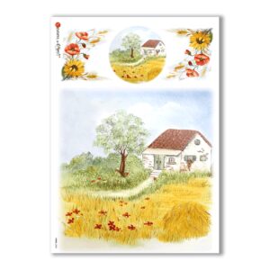VIEWS-0082. Papel de Arroz paisajes para decoupage.