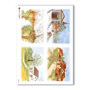 VIEWS-0085. Papel de Arroz paisajes para decoupage.