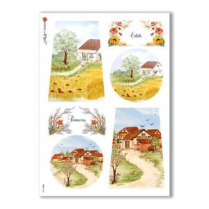 VIEWS-0088. Papel de Arroz paisajes para decoupage.