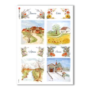 VIEWS-0086. Papel de Arroz paisajes para decoupage.