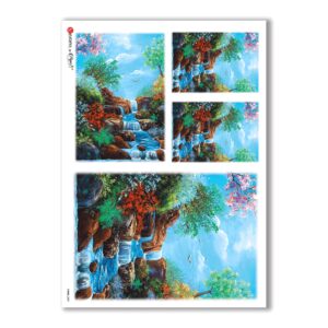 VIEWS-0089. Papel de Arroz paisajes para decoupage.