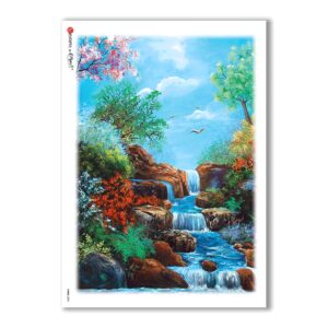 VIEWS-0090. Papel de Arroz paisajes para decoupage.