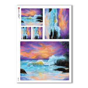 VIEWS-0092. Papel de Arroz paisajes para decoupage.