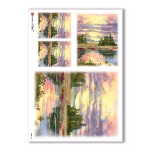 VIEWS-0093. Papel de Arroz paisajes para decoupage.