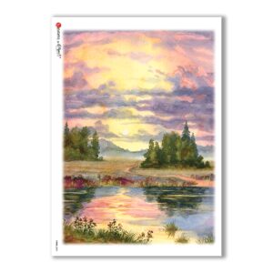 VIEWS-0095. Papel de Arroz paisajes para decoupage.