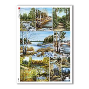 VIEWS-0101. Papel de Arroz paisajes para decoupage.