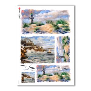 VIEWS-0108. Papel de Arroz paisajes para decoupage.