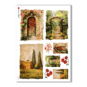 VIEWS-0111. Papel de Arroz paisajes para decoupage.