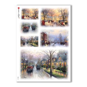 VIEWS-0116. Papel de Arroz paisajes para decoupage.