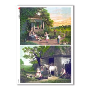 VIEWS-0118. Papel de Arroz paisajes para decoupage.