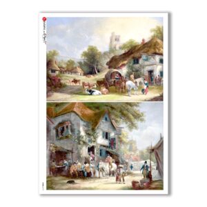 VIEWS-0119. Papel de Arroz paisajes para decoupage.