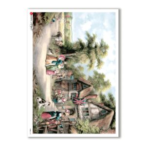 VIEWS-0120. Papel de Arroz paisajes para decoupage.
