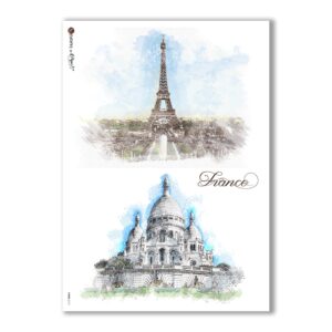 VIEWS-0121. Papel de Arroz paisajes para decoupage.