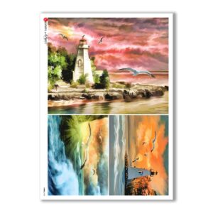 VIEWS-0133. Papel de Arroz paisajes para decoupage.