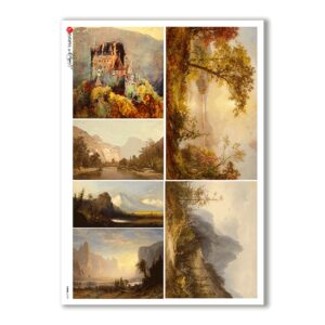 VIEWS-0137. Papel de Arroz paisajes para decoupage.