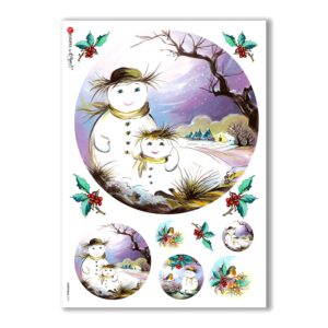 CHRISTMAS-0119. Papel de Arroz Navidad para decoupage.