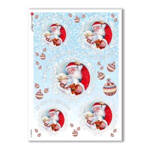 CHRISTMAS-0277. Papel de Arroz Navidad victoriano para decoupage.