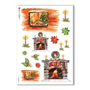 CHRISTMAS-0128. Papel de Arroz Navidad para decoupage.