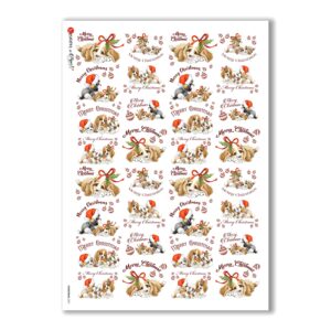 CHRISTMAS-0281. Papel de Arroz Navidad victoriano para decoupage.
