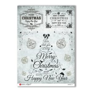 CHRISTMAS-0285. Papel de Arroz Navidad victoriano para decoupage.