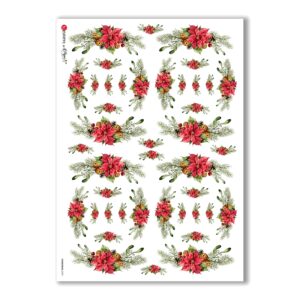 CHRISTMAS-0293. Papel de Arroz Navidad victoriano para decoupage.