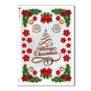 CHRISTMAS-0296. Papel de Arroz Navidad victoriano para decoupage.