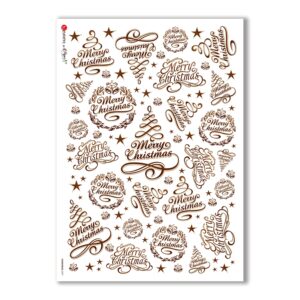 CHRISTMAS-0297. Papel de Arroz Navidad victoriano para decoupage.