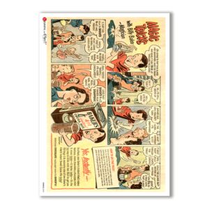 COMICS-0020. Papel de Arroz comics para decoupage.